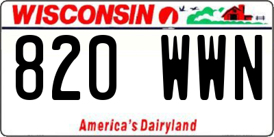 WI license plate 820WWN