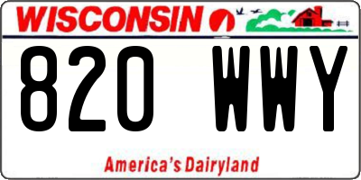 WI license plate 820WWY