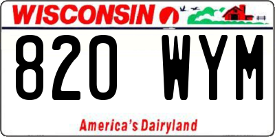 WI license plate 820WYM