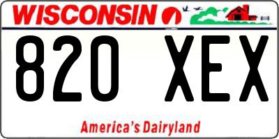 WI license plate 820XEX