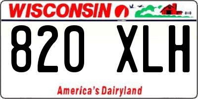 WI license plate 820XLH