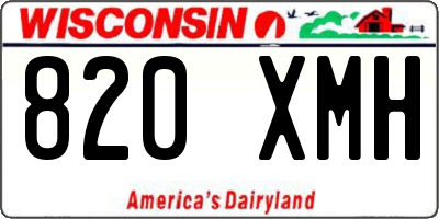 WI license plate 820XMH