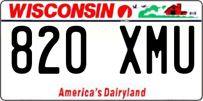 WI license plate 820XMU