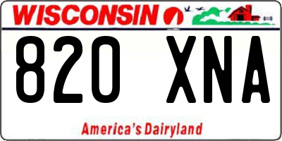WI license plate 820XNA