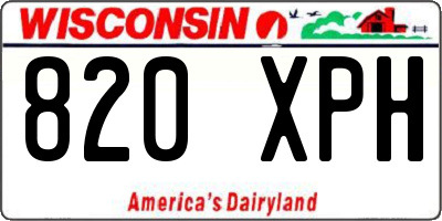 WI license plate 820XPH