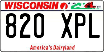 WI license plate 820XPL
