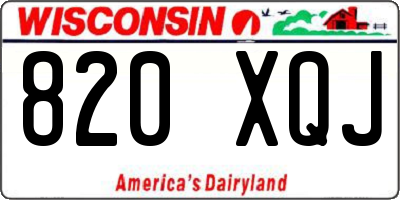 WI license plate 820XQJ