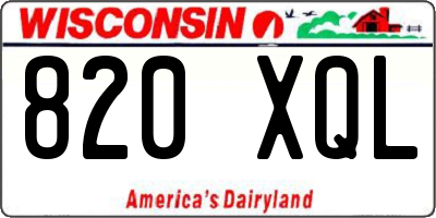 WI license plate 820XQL