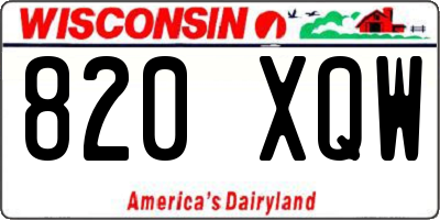 WI license plate 820XQW