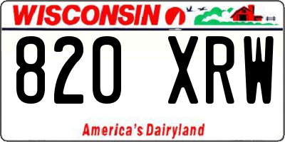 WI license plate 820XRW