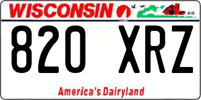 WI license plate 820XRZ