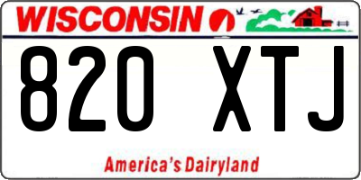 WI license plate 820XTJ