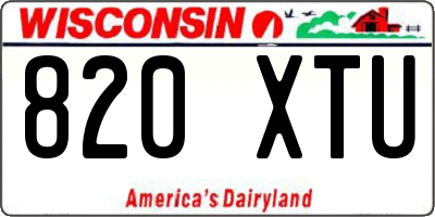 WI license plate 820XTU