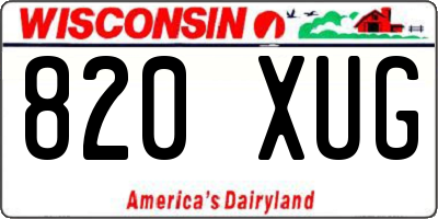 WI license plate 820XUG