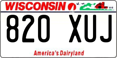 WI license plate 820XUJ