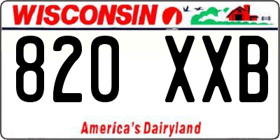 WI license plate 820XXB