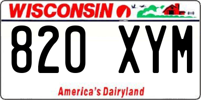 WI license plate 820XYM