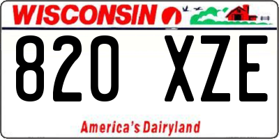 WI license plate 820XZE