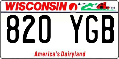 WI license plate 820YGB