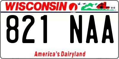 WI license plate 821NAA