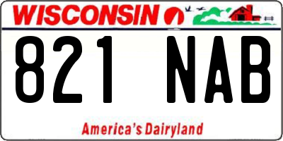 WI license plate 821NAB