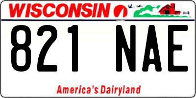 WI license plate 821NAE