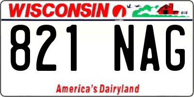 WI license plate 821NAG