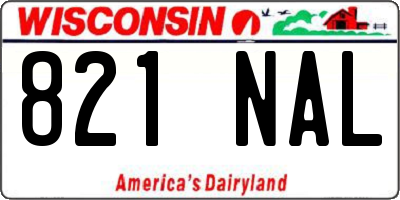 WI license plate 821NAL