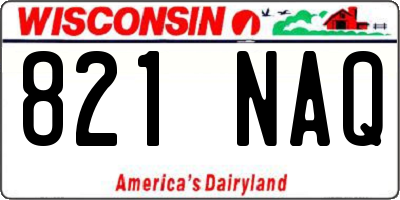 WI license plate 821NAQ