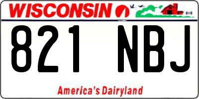 WI license plate 821NBJ