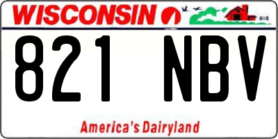 WI license plate 821NBV