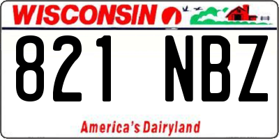 WI license plate 821NBZ