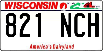 WI license plate 821NCH