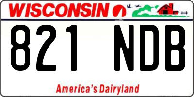 WI license plate 821NDB