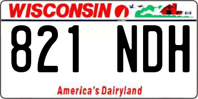 WI license plate 821NDH
