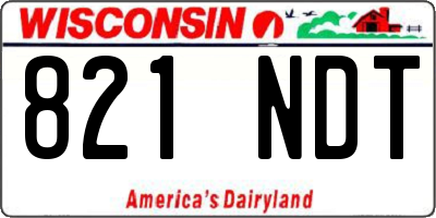 WI license plate 821NDT