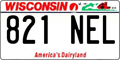 WI license plate 821NEL