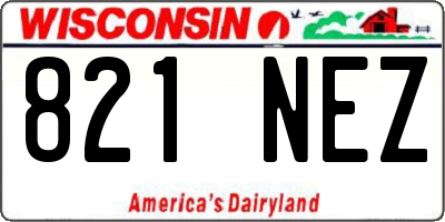 WI license plate 821NEZ