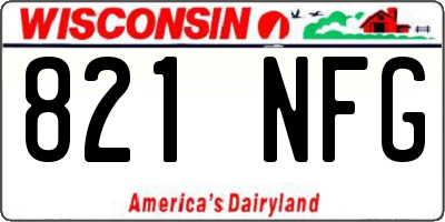 WI license plate 821NFG