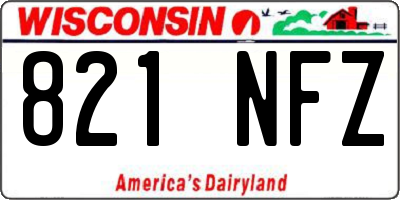 WI license plate 821NFZ