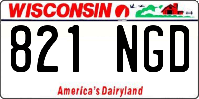 WI license plate 821NGD