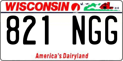 WI license plate 821NGG