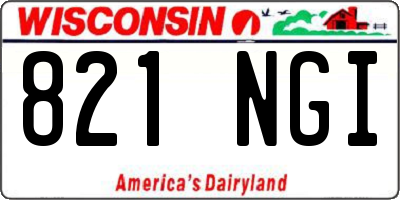 WI license plate 821NGI
