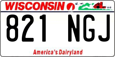 WI license plate 821NGJ