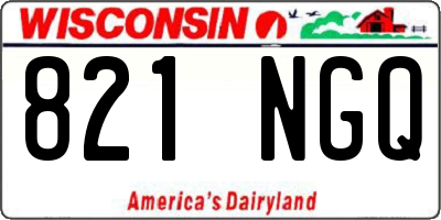 WI license plate 821NGQ