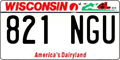 WI license plate 821NGU