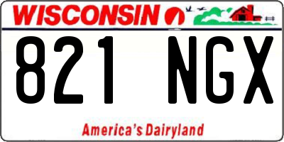 WI license plate 821NGX