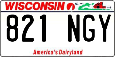 WI license plate 821NGY