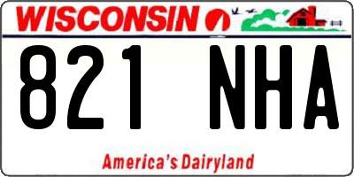 WI license plate 821NHA