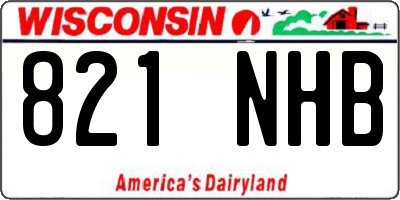 WI license plate 821NHB